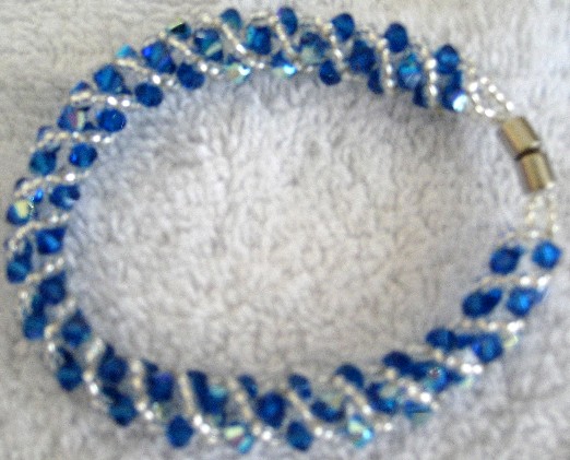 Blue White Swarovski Bracelet