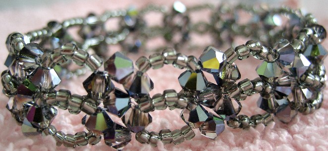 Dark silver interlace Swarovski Bracelet